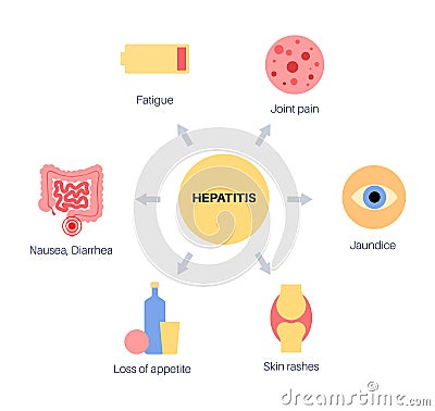 Autoimmune hepatitis disease Vector Illustration