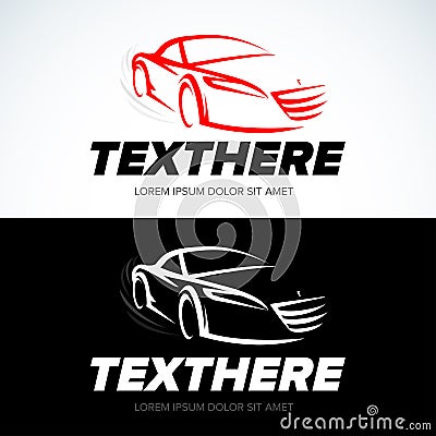 `Autologo` car logotype - car service and repair, vector set. Car logo. auto theme logo. Black & white. Vector Illustration