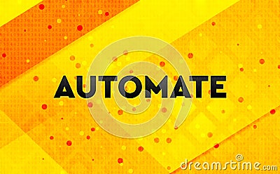 Automate abstract digital banner yellow background Stock Photo