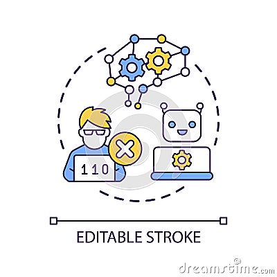 Automate business process concept icon Vector Illustration