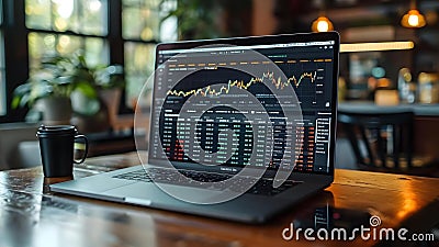 Automate business processes and analyze data with software for visualization and monitoring. Stock Photo