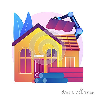 Automated construction equipment abstract concept vector illustration. Vector Illustration