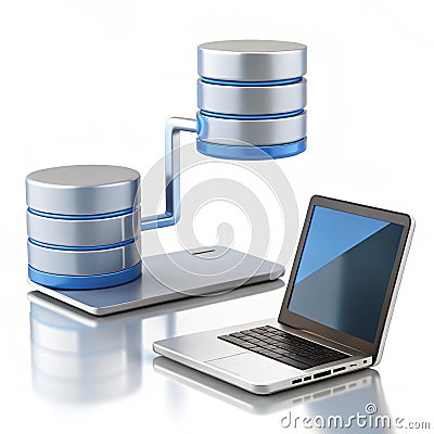 Automated Data Transfer in Digital Systems Stock Photo