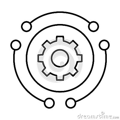 Automated service business Vector Icon which can easily modify Vector Illustration