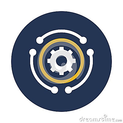Automated service business Vector Icon which can easily modify Stock Photo