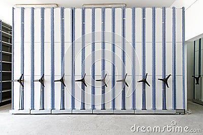 Automated shelving system Stock Photo