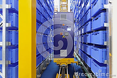 Automated storage warehouse Stock Photo