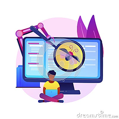 Automated testing abstract concept vector illustration. Vector Illustration