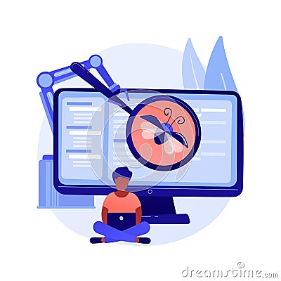 Automated testing abstract concept vector illustration. Vector Illustration