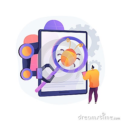 Automated testing abstract concept vector illustration. Vector Illustration