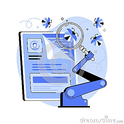 Automated testing abstract concept vector illustration. Vector Illustration