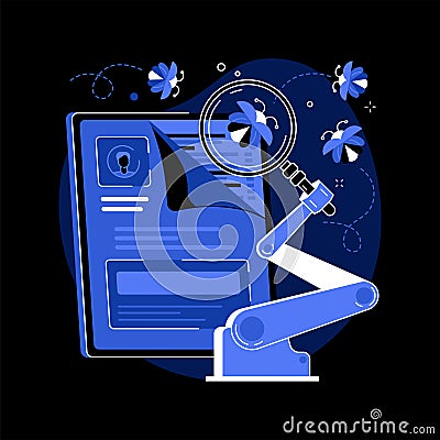 Automated testing abstract concept vector illustration. Vector Illustration