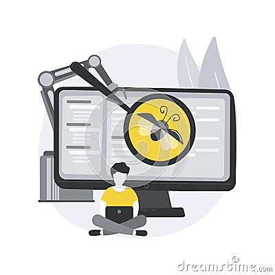 Automated testing abstract concept vector illustration. Vector Illustration