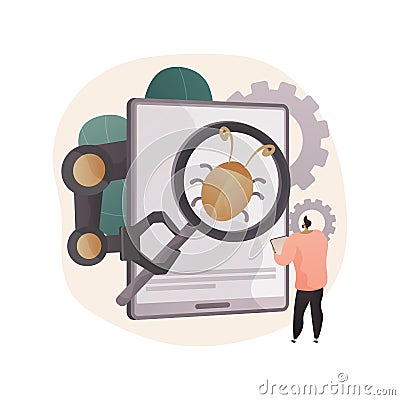 Automated testing abstract concept vector illustration. Vector Illustration