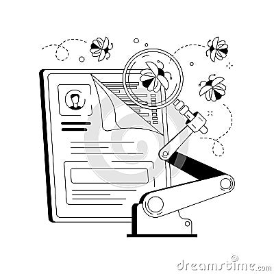 Automated testing abstract concept vector illustration. Vector Illustration