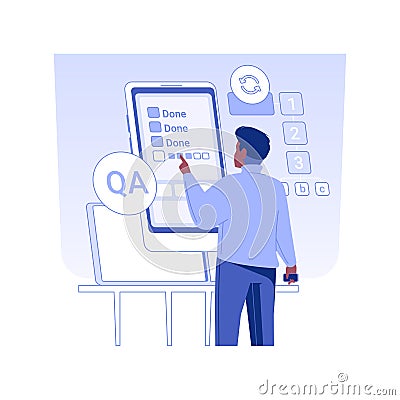 Automated testing isolated concept vector illustration Vector Illustration