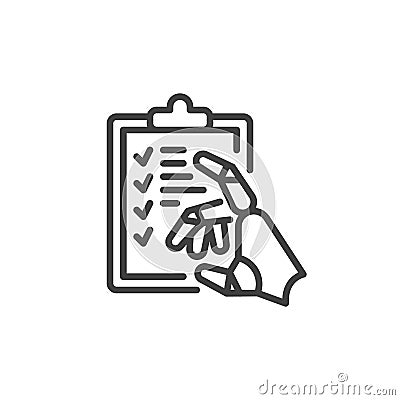 Automated Testing line icon Vector Illustration