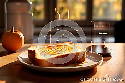 automated toast generator an ai system generates and delivers a Stock Photo