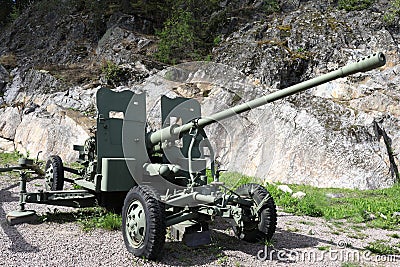 Automatic anti-aircraft gun S-60 Editorial Stock Photo