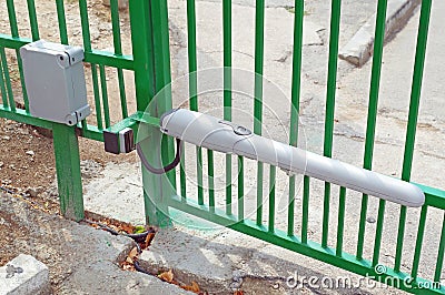 Automatic barrier gates Stock Photo