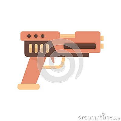 Automatic blaster icon flat isolated vector Vector Illustration