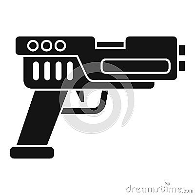 Automatic blaster icon, simple style Vector Illustration