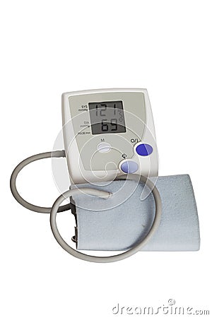 Automatic blood pressure monitor Stock Photo