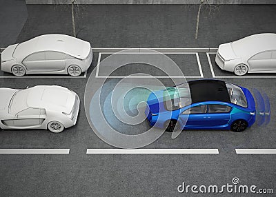 Automatic braking system concept Stock Photo