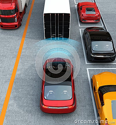 Automatic braking system concept Stock Photo
