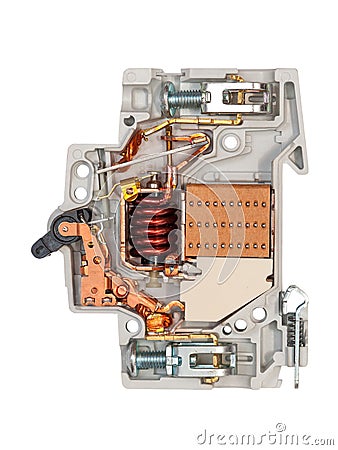 Automatic circuit breaker Stock Photo