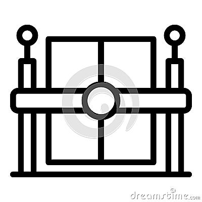 Automatic gate system icon, outline style Vector Illustration
