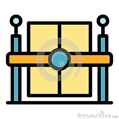 Automatic gate system icon vector flat Vector Illustration