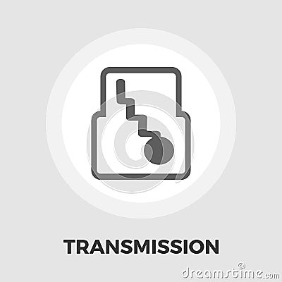 Automatic gear flat icon Vector Illustration