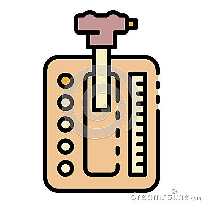 Automatic gearbox icon color outline vector Vector Illustration