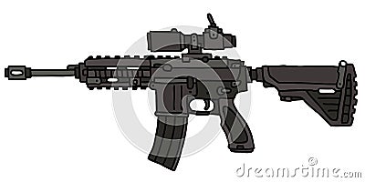 Automatic gun Vector Illustration