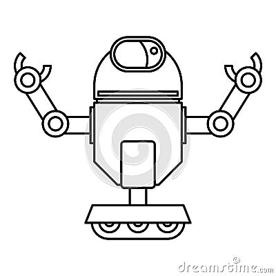 Automatic mechanism icon, outline style Vector Illustration