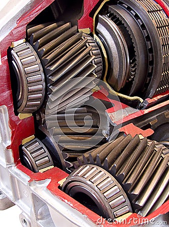 Modern car transmission gears Stock Photo