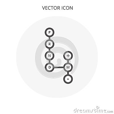 Automatic transmission icon illustration isolated vector sign symbol Vector Illustration