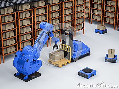 Automatic warehouse concept Stock Photo