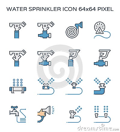 Drip irrigation icon Vector Illustration