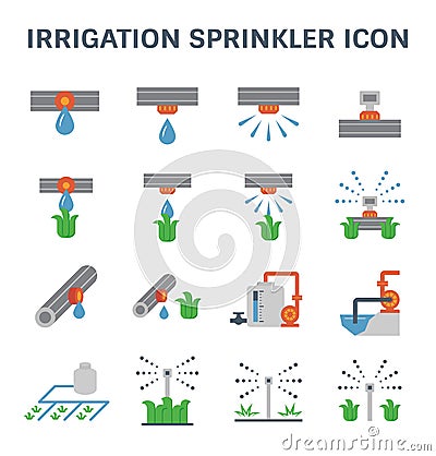 Irrigation sprinkler icon Vector Illustration