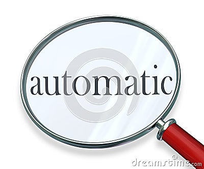 Automatic Word Magnifying Glass Program Software System Stock Photo