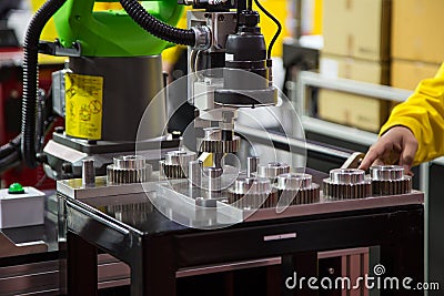 Automation Assembly Machine Stock Photo