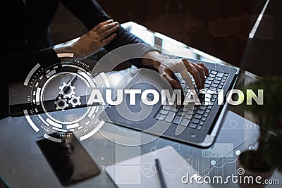 Automation concept as an innovation, improving productivity in technology and business processes. Stock Photo