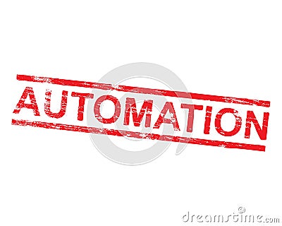 Automation Rubber Stamp Vector Illustration