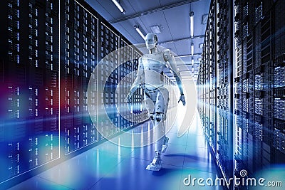 Automation server room Stock Photo