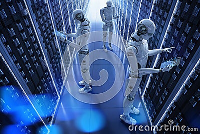 Automation server room Stock Photo