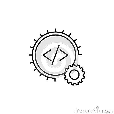 automation sign icon. Element of automation icon for mobile concept and web apps. Thin line automation sign icon can be used for Stock Photo