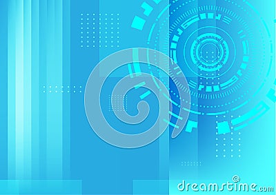 Automation technology background. Abstract digital engineering media vector graphic Vector Illustration