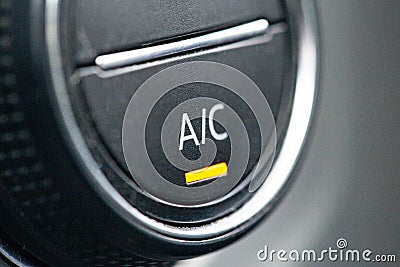 automobile air conditioner regulator in the car. Air cooling in the passenger compartment, macro Stock Photo